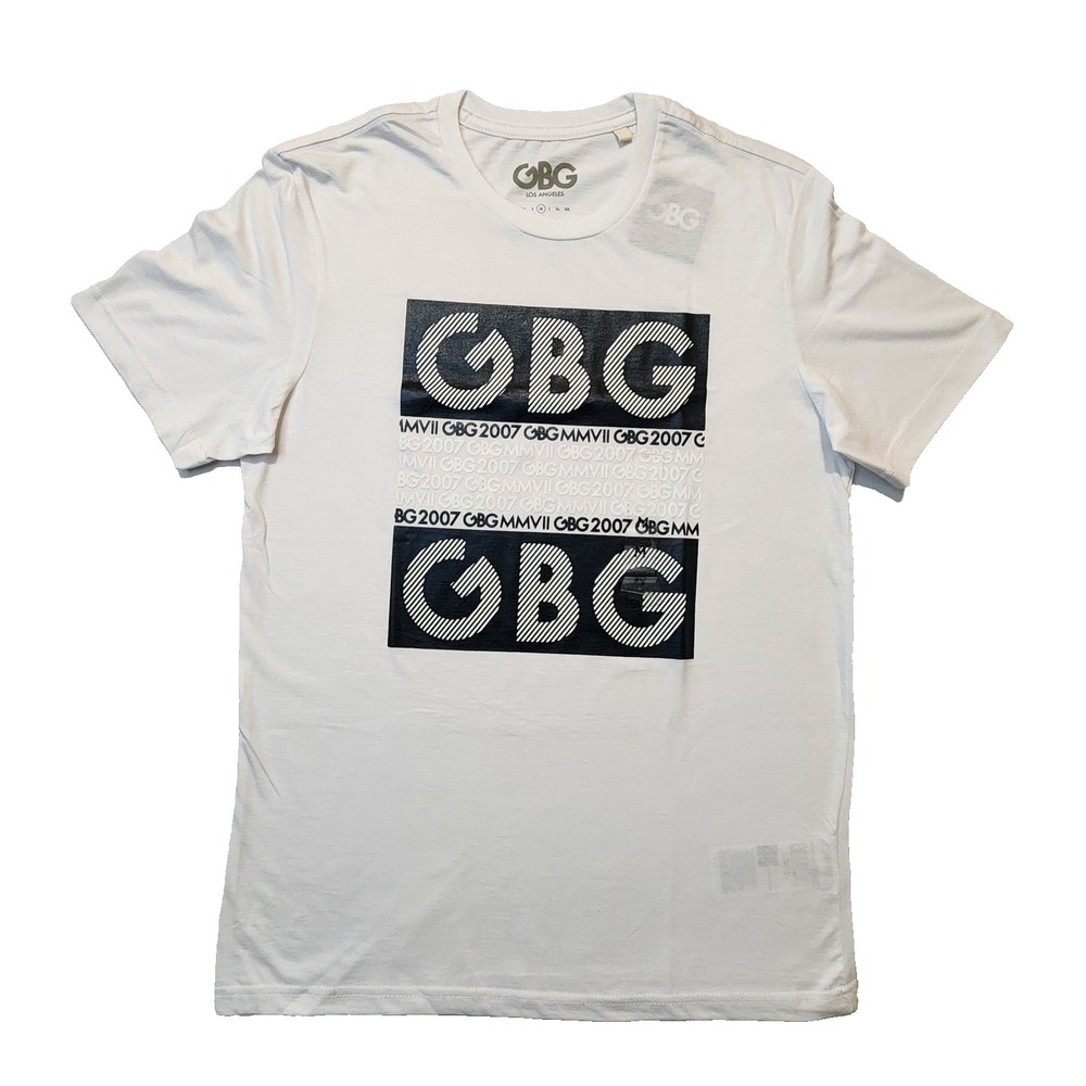 G by Guess‎ Men's T-shirt Graphic Print Short Sleeve Jonathan Tee White Size M